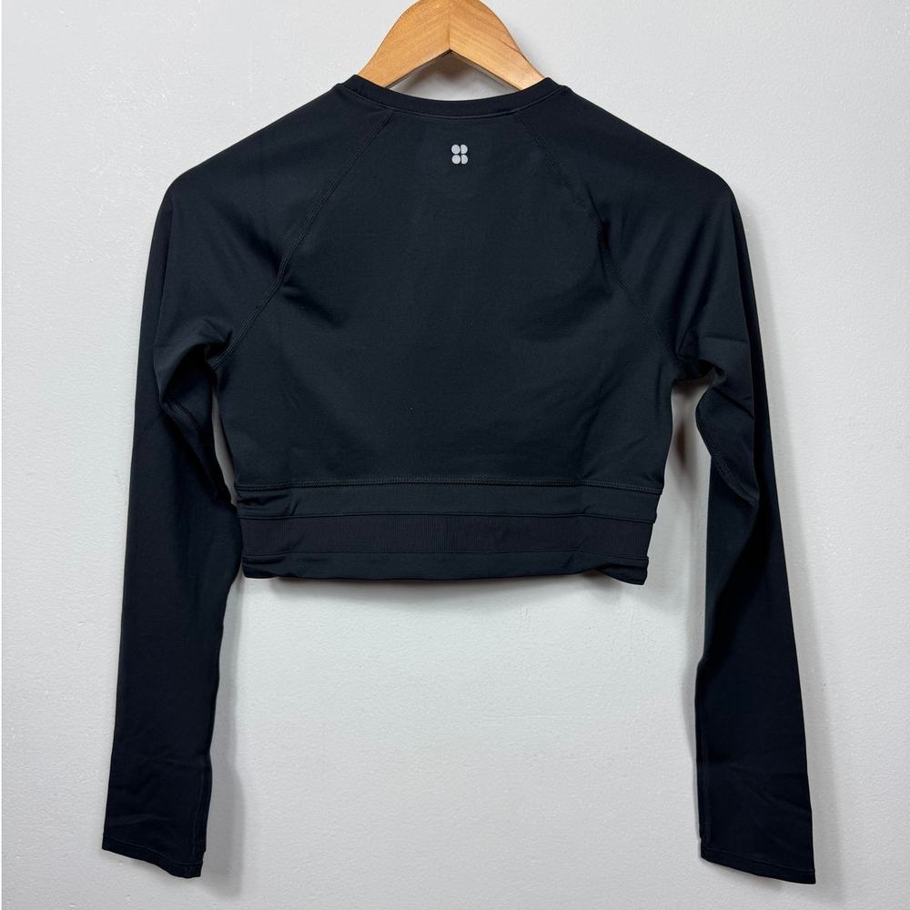 New Sweaty Betty All Day Wrap Waist Long Sleeve Top in Black Size M - Picture 5 of 12